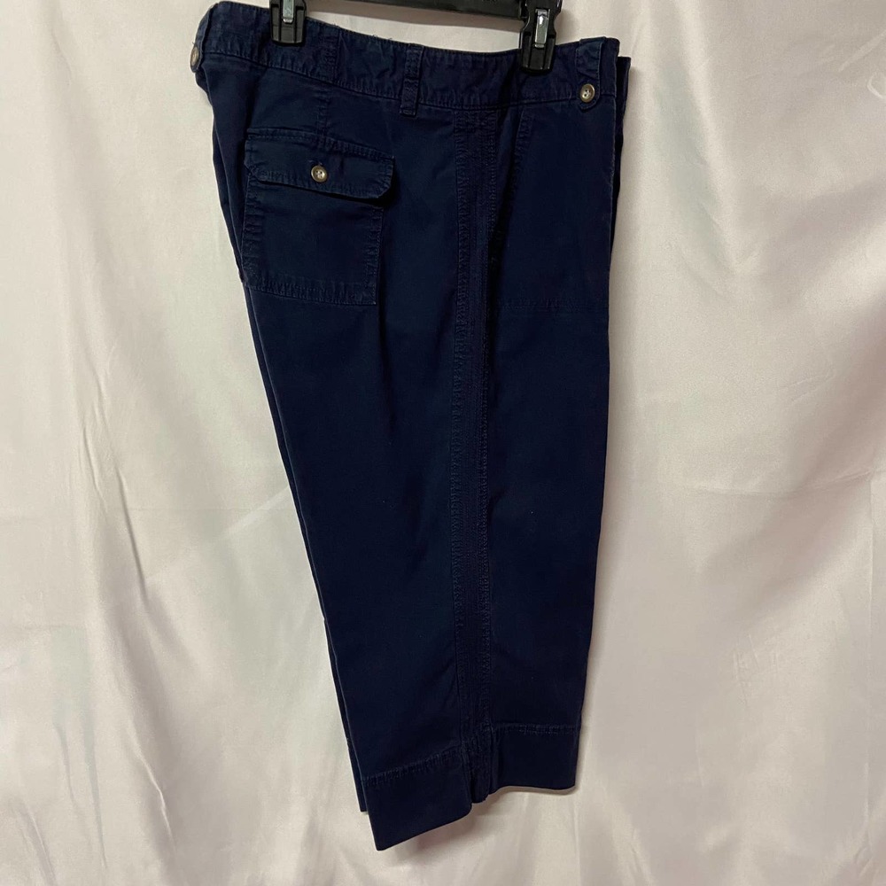 Dockers Capri Pants Mid Rise Curvy Size 16 Navy Blue 4 Pocket